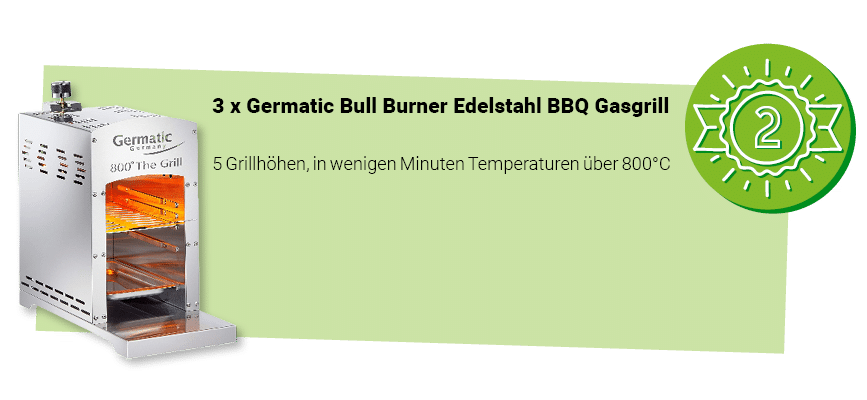 2. Preis: Germatic Bill Burner Edelstahl BBQ Gasgrill